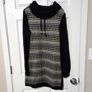 Knit Patterned Hoodie